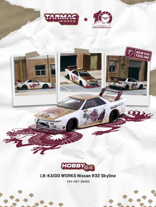 ‼️LIMITED EDITION‼️ NISSAN R32 SKYLINE GT-R LB-KAIDO WORKS *BEIJING EDITION* TARMAC WORKS 1:64