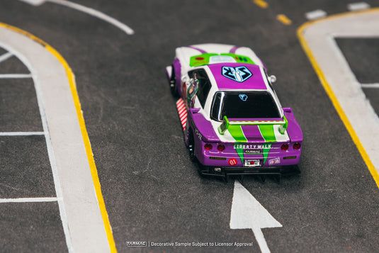 ‼️ÉDITION LIMITÉE‼️ NISSAN R32 SKYLINE LB-KAIDO WORKS *ÉDITION BUZZ L'ÉCLAIR* TARMAC WORKS 1:64
