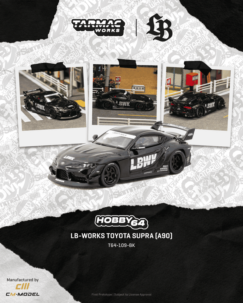 Load image into Gallery viewer, TOYOTA SUPRA (A90) LB -WORKS BLACK 2025 TARMAC WORKS 1:64
