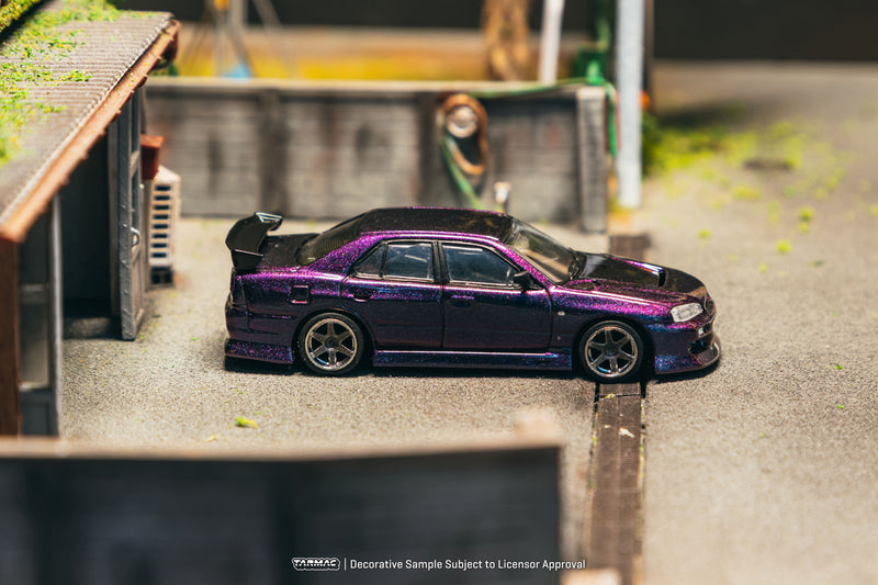 Load image into Gallery viewer, NISSAN SKYLINE GTR (ER34) URAS MIDNIGHT PURPLE 2025 TARMAC WORKS 1:64
