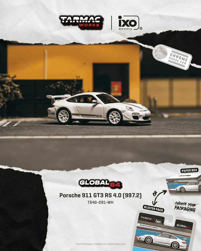 Load image into Gallery viewer, PORSCHE 991 (997) GT3 RS WHITE 2025 TARMAC WORKS 1:64
