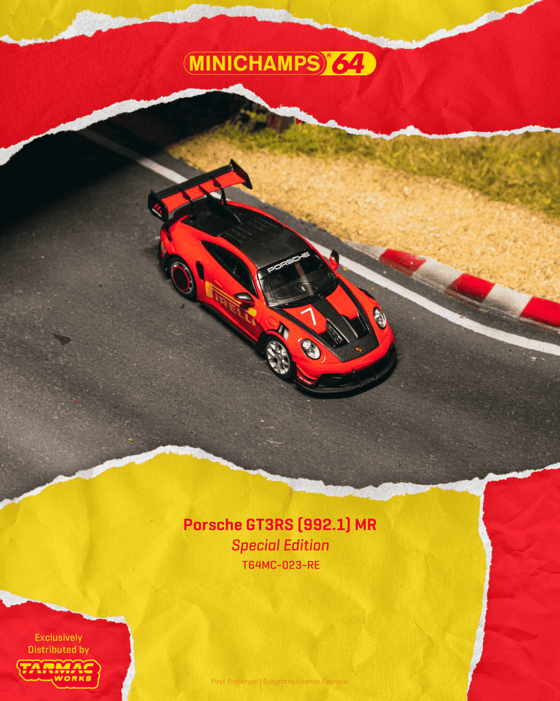 Chargez l'image dans la visionneuse de la galerie, PORSCHE GT3RS (992.1) MANTHEY RACING ROUGE 2025 TARMAC WORKS 1:64
