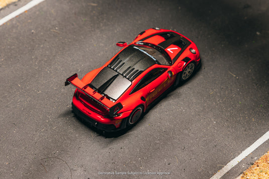 PORSCHE GT3RS (992.1) MANTHEY RACING ROUGE 2025 TARMAC WORKS 1:64