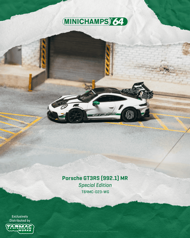 Load image into Gallery viewer, PORSCHE GT3RS (992.1) MANTHEY RACING WHITE 2025 TARMAC WORKS 1:64
