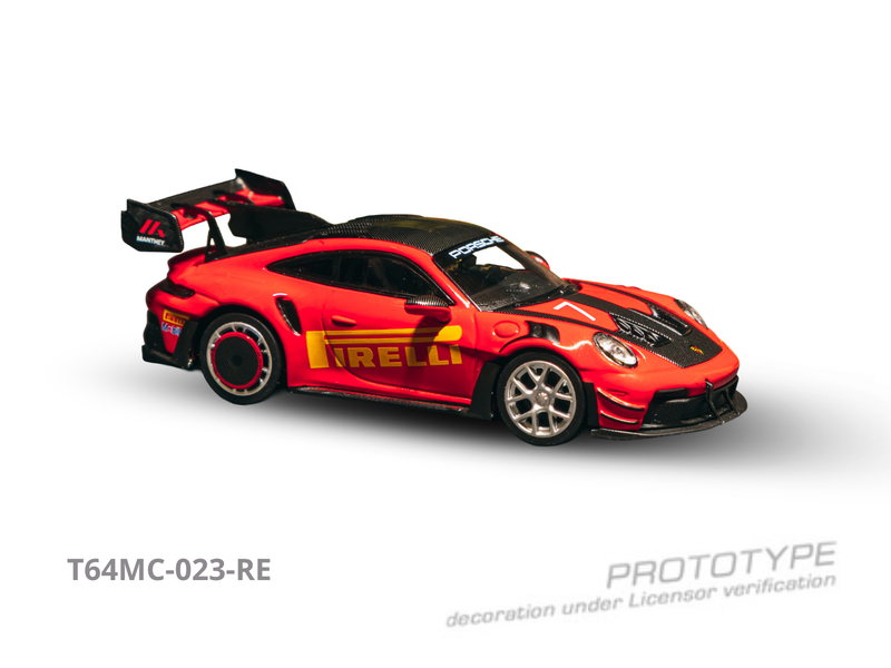 Chargez l'image dans la visionneuse de la galerie, PORSCHE GT3RS (992.1) MANTHEY RACING ROUGE 2025 TARMAC WORKS 1:64
