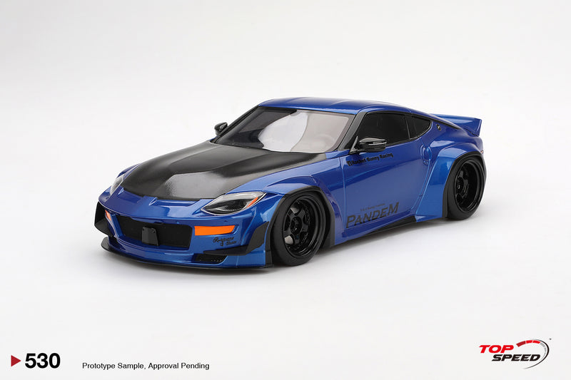 Load image into Gallery viewer, Nissan Z (RZ34) PANDEM SEIRAN BLUE 2024 TOP SPEED 1:18
