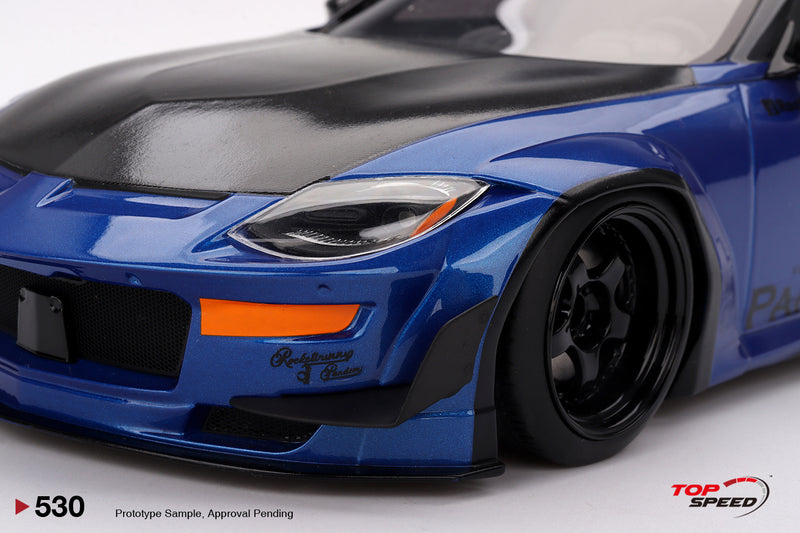 Load image into Gallery viewer, Nissan Z (RZ34) PANDEM SEIRAN BLUE 2024 TOP SPEED 1:18
