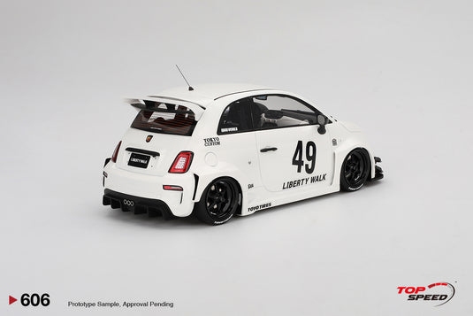 Fiat ABARTH 595 LB-WORKS X ABAS WORKS GARA WHITE 2024 TOP SPEED 1:18