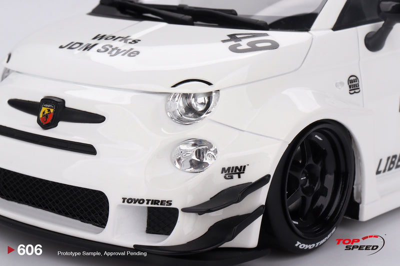 Load image into Gallery viewer, Fiat ABARTH 595 LB-WORKS X ABAS WORKS GARA WHITE 2024 TOP SPEED 1:18
