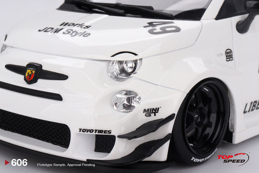 Fiat ABARTH 595 LB-WORKS X ABAS WORKS GARA WHITE 2024 TOP SPEED 1:18