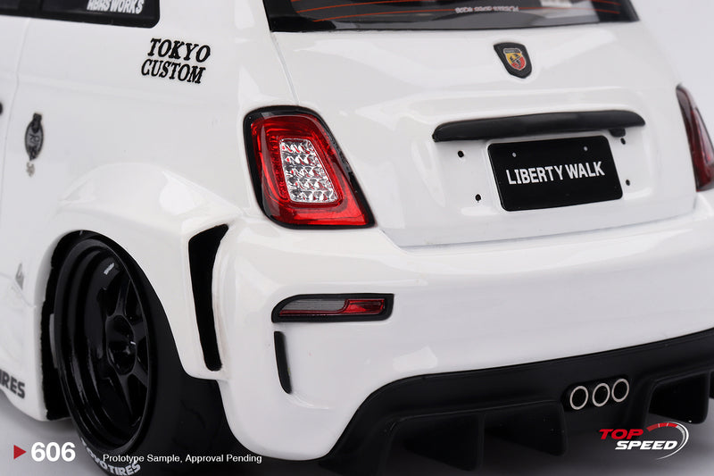 Load image into Gallery viewer, Fiat ABARTH 595 LB-WORKS X ABAS WORKS GARA WHITE 2024 TOP SPEED 1:18
