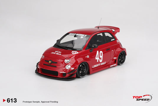 Fiat ABARTH 595 LB-WORKS X ABAS RED 2024 TOP SPEED 1:18