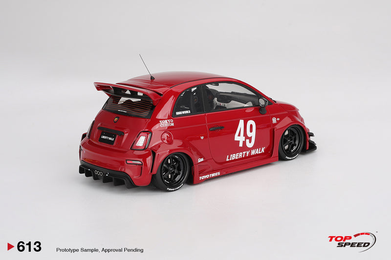 Load image into Gallery viewer, Fiat ABARTH 595 LB-WORKS X ABAS RED 2024 TOP SPEED 1:18
