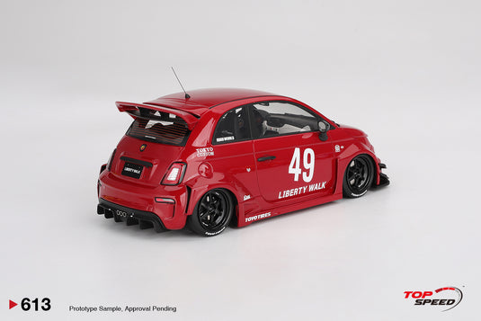Fiat ABARTH 595 LB-WORKS X ABAS RED 2024 TOP SPEED 1:18