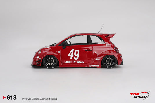 Fiat ABARTH 595 LB-WORKS X ABAS RED 2024 TOP SPEED 1:18