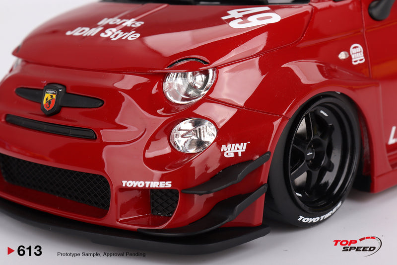 Load image into Gallery viewer, Fiat ABARTH 595 LB-WORKS X ABAS RED 2024 TOP SPEED 1:18
