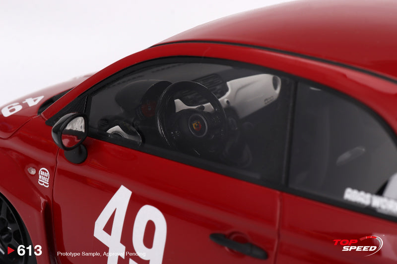 Load image into Gallery viewer, Fiat ABARTH 595 LB-WORKS X ABAS RED 2024 TOP SPEED 1:18
