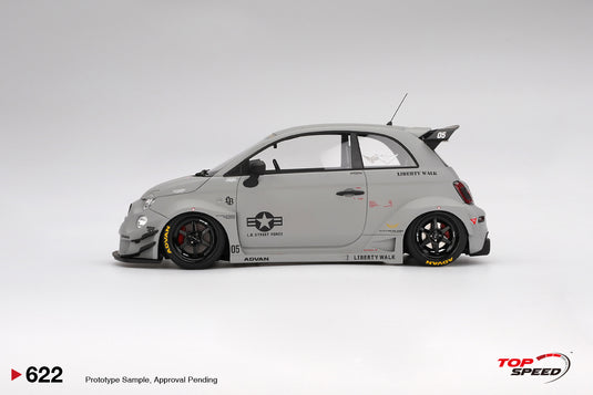 Fiat ABARTH 595 LB-WORKS X ABAS WORKS FIGHTERS GRIJS 2024 TOP SPEED 1:18
