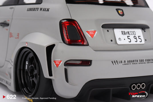 Fiat ABARTH 595 LB-WORKS X ABAS WORKS FIGHTERS GRIJS 2024 TOP SPEED 1:18
