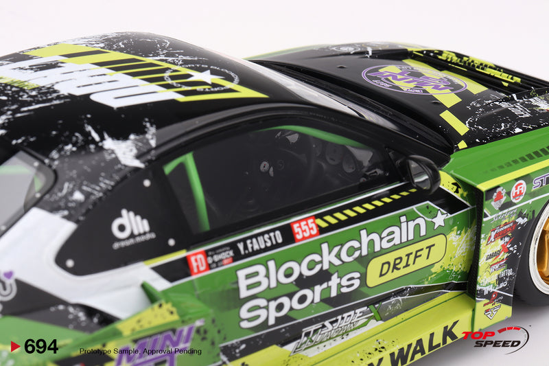 Load image into Gallery viewer, Nissan SILVIA S15 LB-SUPER SILHOUETTE #555 V2 FORMULA DRIFT JAPAN 2024 TOP SPEED 1:18
