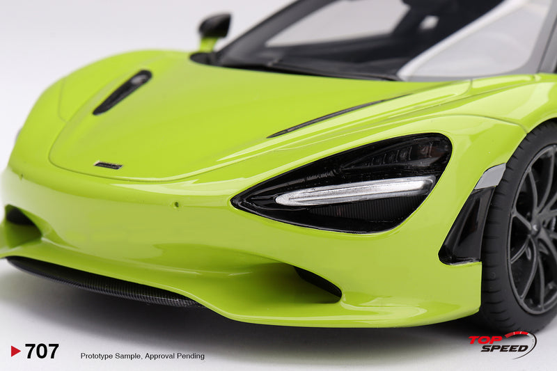 Laad de afbeelding in de Gallery-viewer, MCLAREN 750S LIME GROEN 2025 TOP SPEED 1:18
