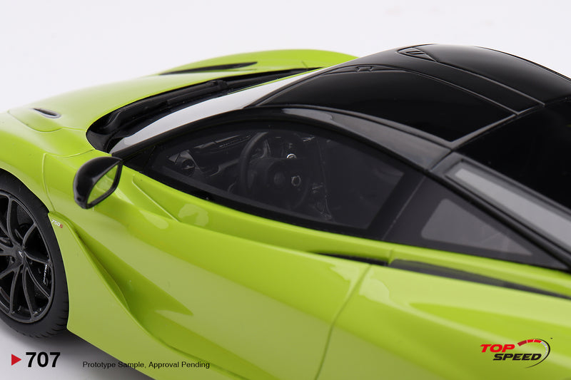 Laad de afbeelding in de Gallery-viewer, MCLAREN 750S LIME GROEN 2025 TOP SPEED 1:18
