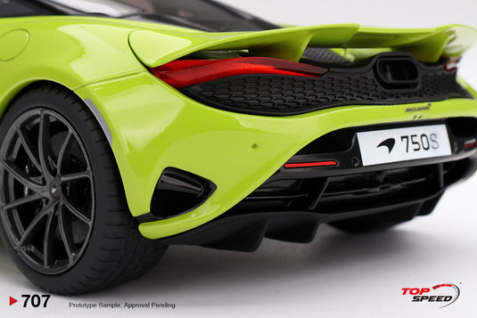 MCLAREN 750S LIME GROEN 2025 TOP SPEED 1:18
