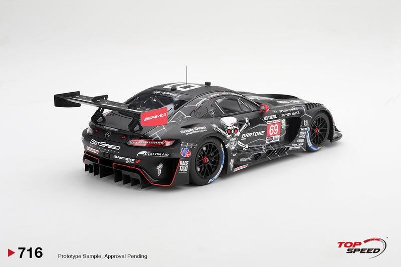 Laad de afbeelding in de Gallery-viewer, MERCEDES-BENZ AMG GT3 #69 GETSPEED DAYTONA 24 HRS 2026 TOP SPEED 1:18
