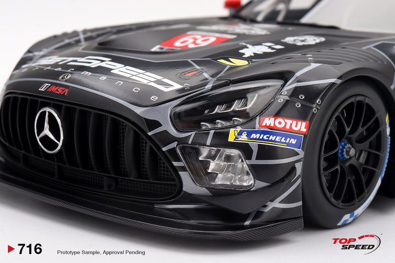 Laad de afbeelding in de Gallery-viewer, MERCEDES-BENZ AMG GT3 #69 GETSPEED DAYTONA 24 HRS 2026 TOP SPEED 1:18
