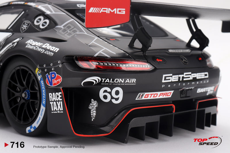 Laad de afbeelding in de Gallery-viewer, MERCEDES-BENZ AMG GT3 #69 GETSPEED DAYTONA 24 HRS 2026 TOP SPEED 1:18
