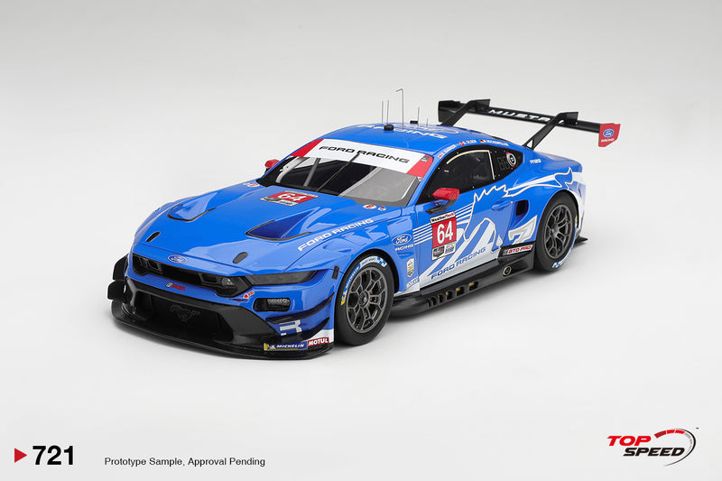 Laad de afbeelding in de Gallery-viewer, FORD MUSTANG GT3 #64 FORD RACING DAYTONA 24 HRS 2026 TOP SPEED 1:18
