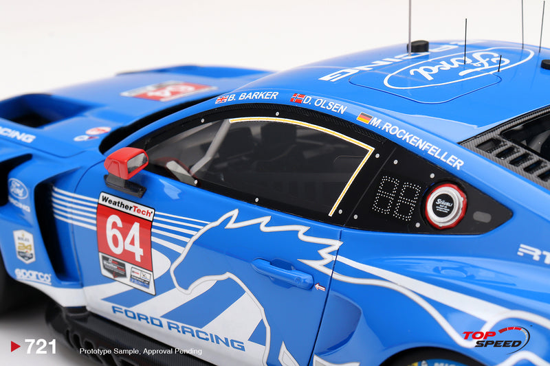 Laad de afbeelding in de Gallery-viewer, FORD MUSTANG GT3 #64 FORD RACING DAYTONA 24 HRS 2026 TOP SPEED 1:18
