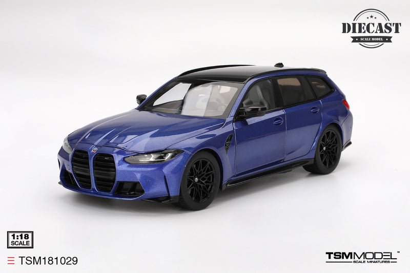 Load image into Gallery viewer, Bmw M3 TOURING (G81) PORTIMAO BLUE METALLIC 2023 TSM Model 1:18
