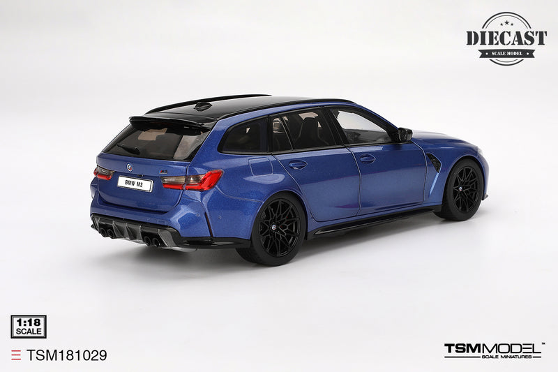 Load image into Gallery viewer, Bmw M3 TOURING (G81) PORTIMAO BLUE METALLIC 2023 TSM Model 1:18
