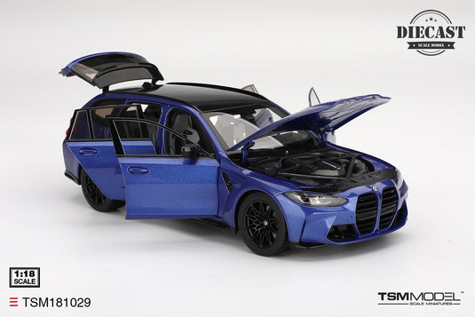 Bmw M3 TOURING (G81) PORTIMAO BLUE METALLIC 2023 TSM Model 1:18