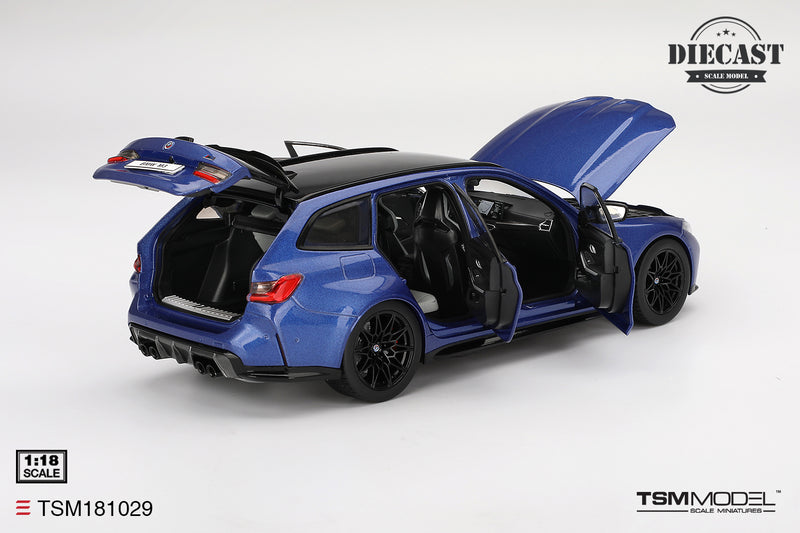 Load image into Gallery viewer, Bmw M3 TOURING (G81) PORTIMAO BLUE METALLIC 2023 TSM Model 1:18
