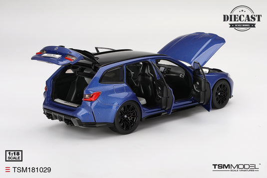 Bmw M3 TOURING (G81) PORTIMAO BLUE METALLIC 2023 TSM Model 1:18