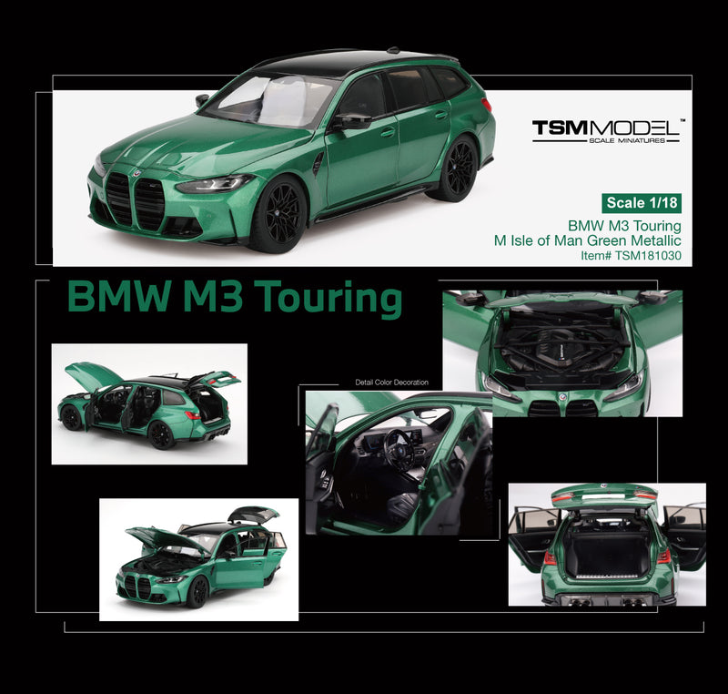 Load image into Gallery viewer, BMW M3 TOURING (G81) ISLE OF MAN GREEN METALLIC 2023 TSM Model 1:18
