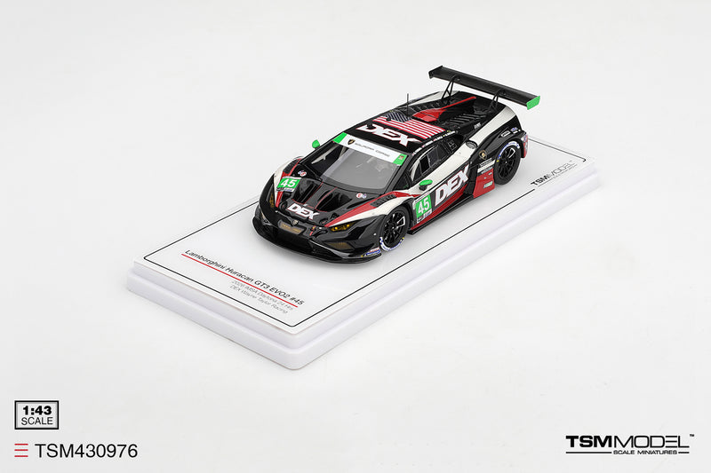 Laad de afbeelding in de Gallery-viewer, LAMBORGHINI HURACAN GT3 EVO2 #45 DEX WAYNE TAYLOR RACING DAYTONA 24 HRS 2026 TSM Model 1:43

