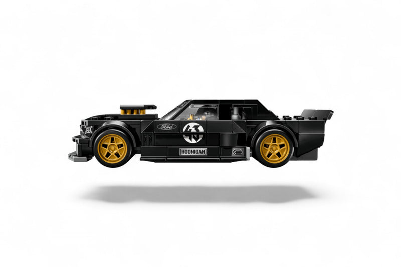 Laad de afbeelding in de Gallery-viewer, FORD MUSTANG HOONICORN V1 "KEN BMOCKS 1965" ZWART LEGO SPEED CHAMPIONS
