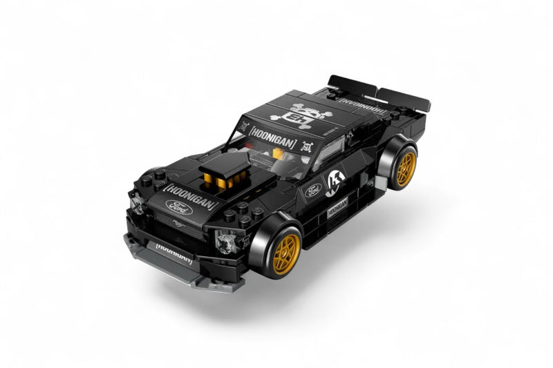 Laad de afbeelding in de Gallery-viewer, FORD MUSTANG HOONICORN V1 "KEN BMOCKS 1965" ZWART LEGO SPEED CHAMPIONS
