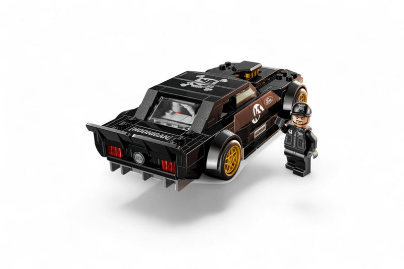 Laad de afbeelding in de Gallery-viewer, FORD MUSTANG HOONICORN V1 "KEN BMOCKS 1965" ZWART LEGO SPEED CHAMPIONS
