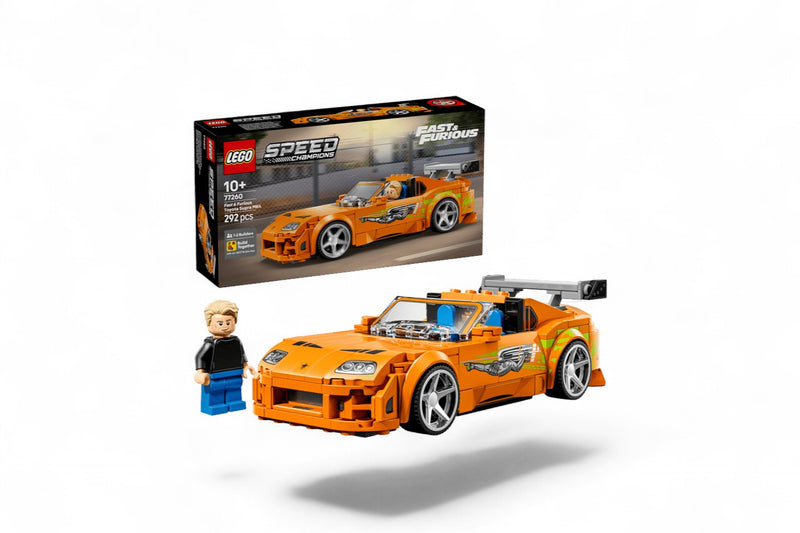 Laad de afbeelding in de Gallery-viewer, TOYOTA SUPRA MK4 ORANJE FAST&amp;FURIOUS LEGO SPEED CHAMPIONS
