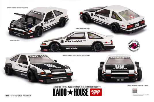 Toyota SPRINTER TRUENO (AE86) KAIDO WORKS IMAI RACING V1 1983 MINI GT 1:64