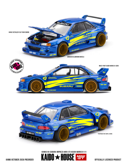 SUBARU IMPREZA WRX STI KAIDO WORKS V1 1998 MINI GT 1:64