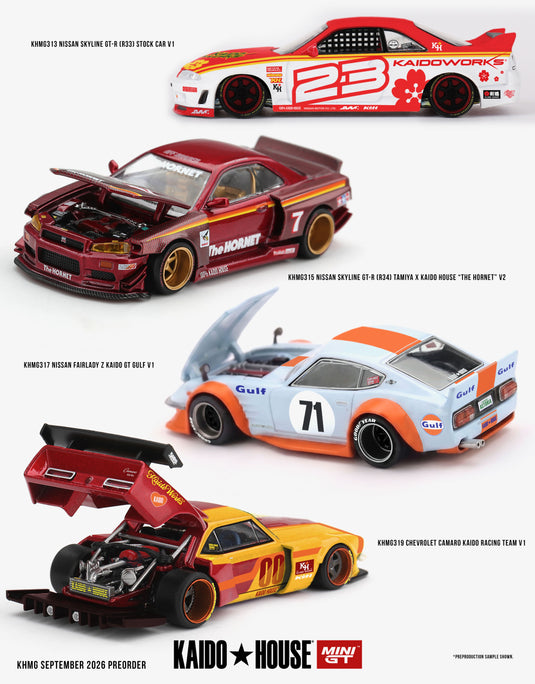NISSAN SKYLINE GT-R (R34) TAMIYA X KAIDO HOUSE "THE HORNET" V2 1999 MINI GT 1:64