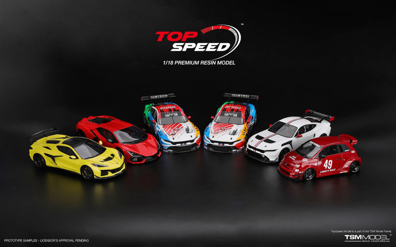 Load image into Gallery viewer, Fiat ABARTH 595 LB-WORKS X ABAS RED 2024 TOP SPEED 1:18
