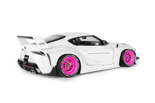 TOYOTA GR SUPRA LIBERTY WALK BODY KIT WHITE/PINK 2025 SOLIDO 1:18
