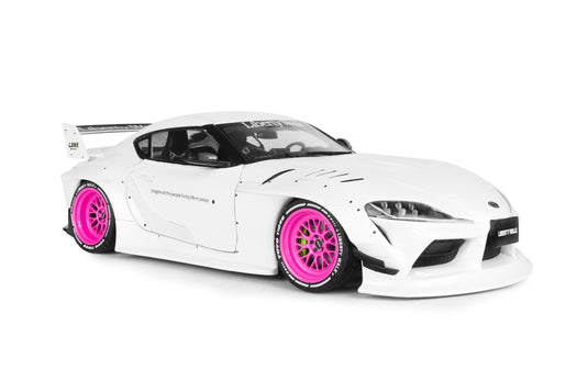 TOYOTA GR SUPRA LIBERTY WALK BODY KIT WHITE/PINK 2025 SOLIDO 1:18