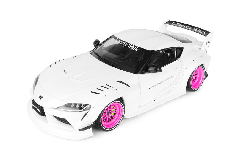 Load image into Gallery viewer, TOYOTA GR SUPRA LIBERTY WALK BODY KIT WHITE/PINK 2025 SOLIDO 1:18
